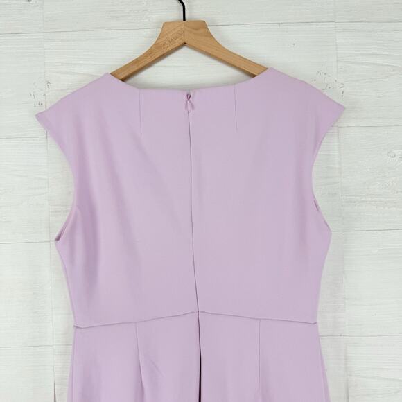 Calvin Klein Keyhole Sheath Dress Size 10 Lilac Pastel Knee Length Cocktail NEW - Picture 8 of 16